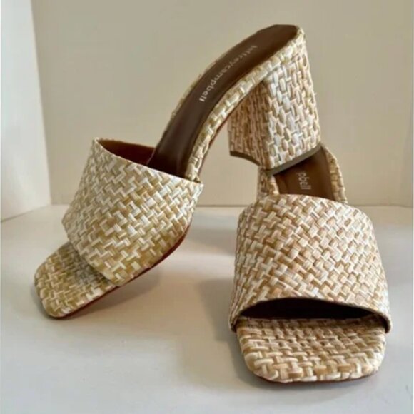Jeffrey Campbell Melange Raffia Woven Sandals, Size 8 (RUN LARGE) - Picture 3 of 7
